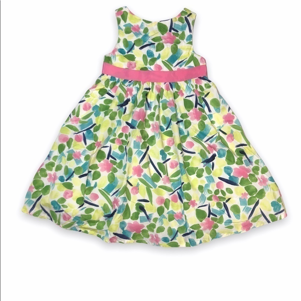 Gymboree Flower Garden Watercolor Party Dress Girl 4